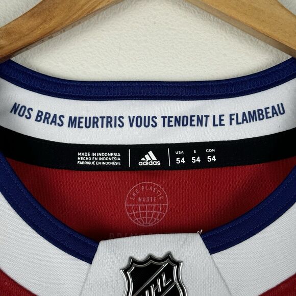 Montreal Canadiens Jersey Adidas Size 54 AdiZero NHL Authentic NWT White Red - Picture 3 of 10